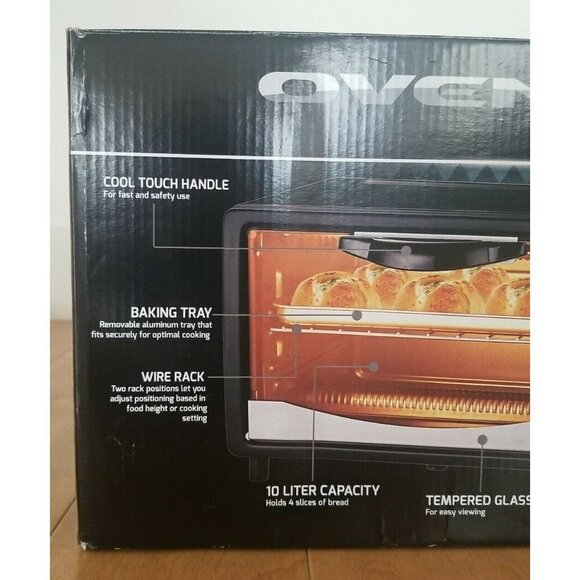 Ovente Electric Toaster Oven 10L 800 Watt Power NEW IN BOX - Picture 3 of 4